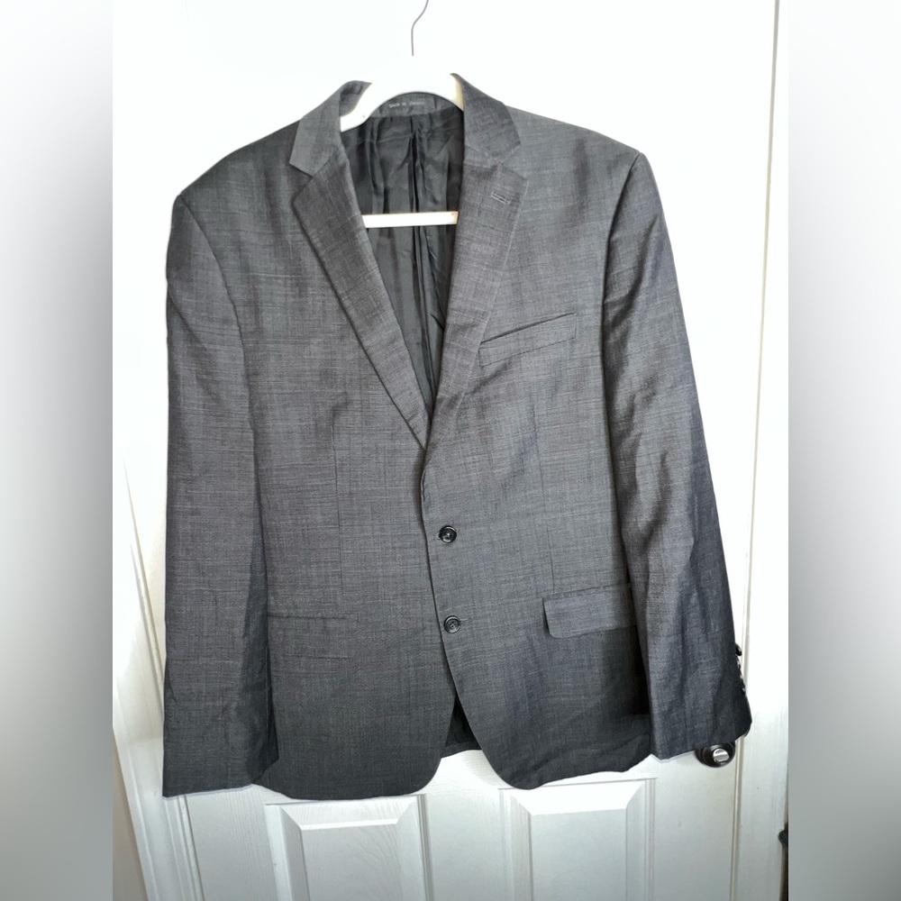 Michael Kors Men’s 42 Reg 100% Wool Dark Gray Black Sport Coat Jacket 42R - Picture 4 of 16